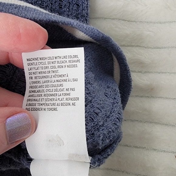 American Eagle Blue Knit Polo Shirt Men's M Retro 90s Coastal Grandpa Aesthetic - Picture 7 of 9